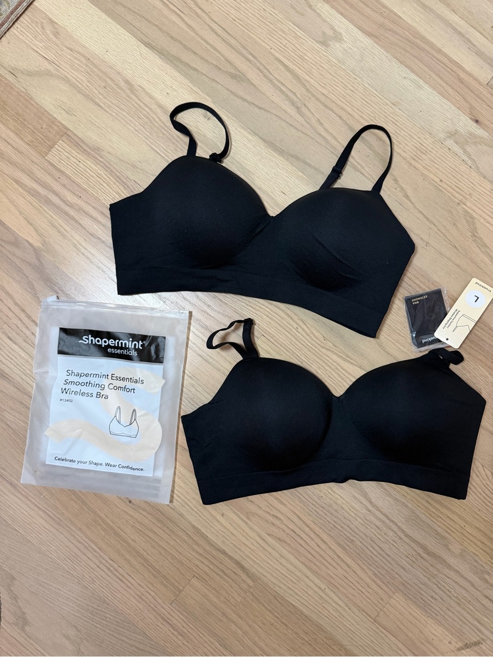 Shapermint Black Wireless Smoothing Comfort Bra Set